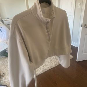 Tna light grey quarter zip